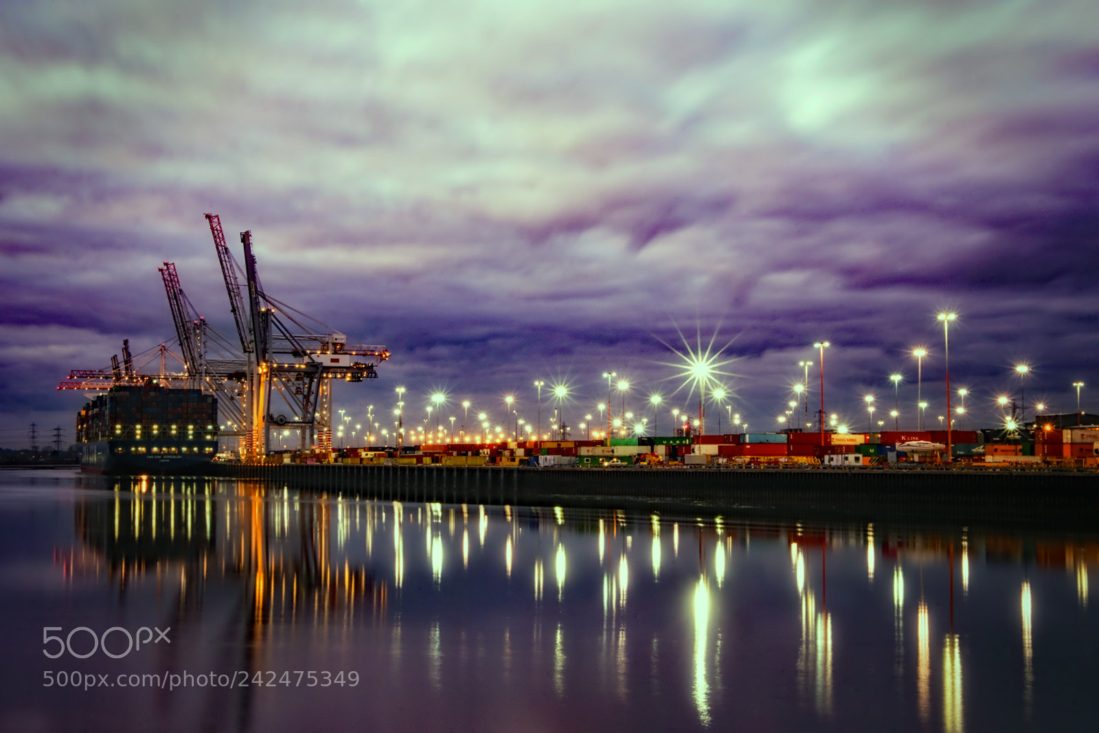 Pentax K-S2 sample photo. Marchwood container port photography