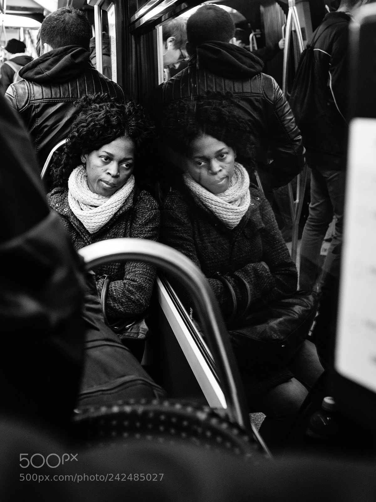 Fujifilm X100F sample photo. Reflection in the metro. photography
