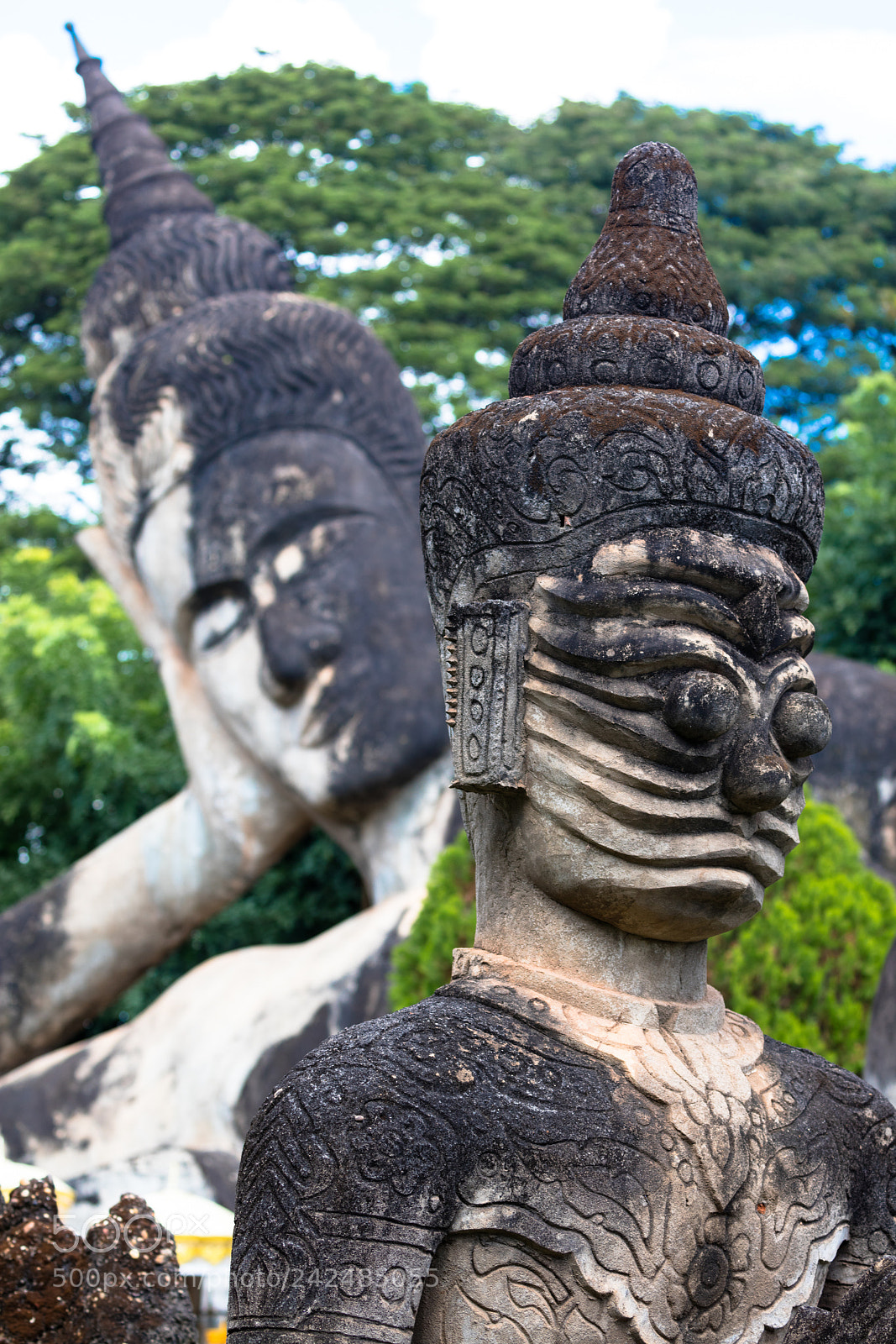 Canon EOS 5DS R sample photo. Wat xieng khuan buddha photography