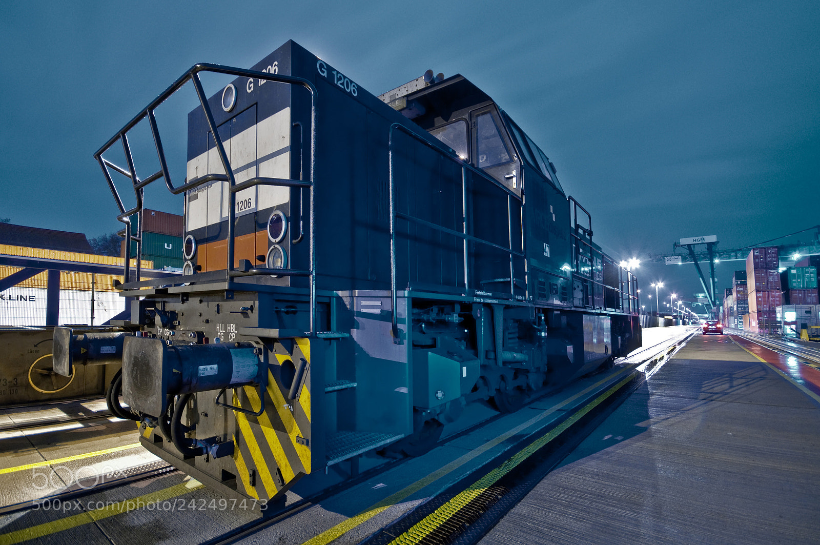 Nikon D90 sample photo. Train at night photography