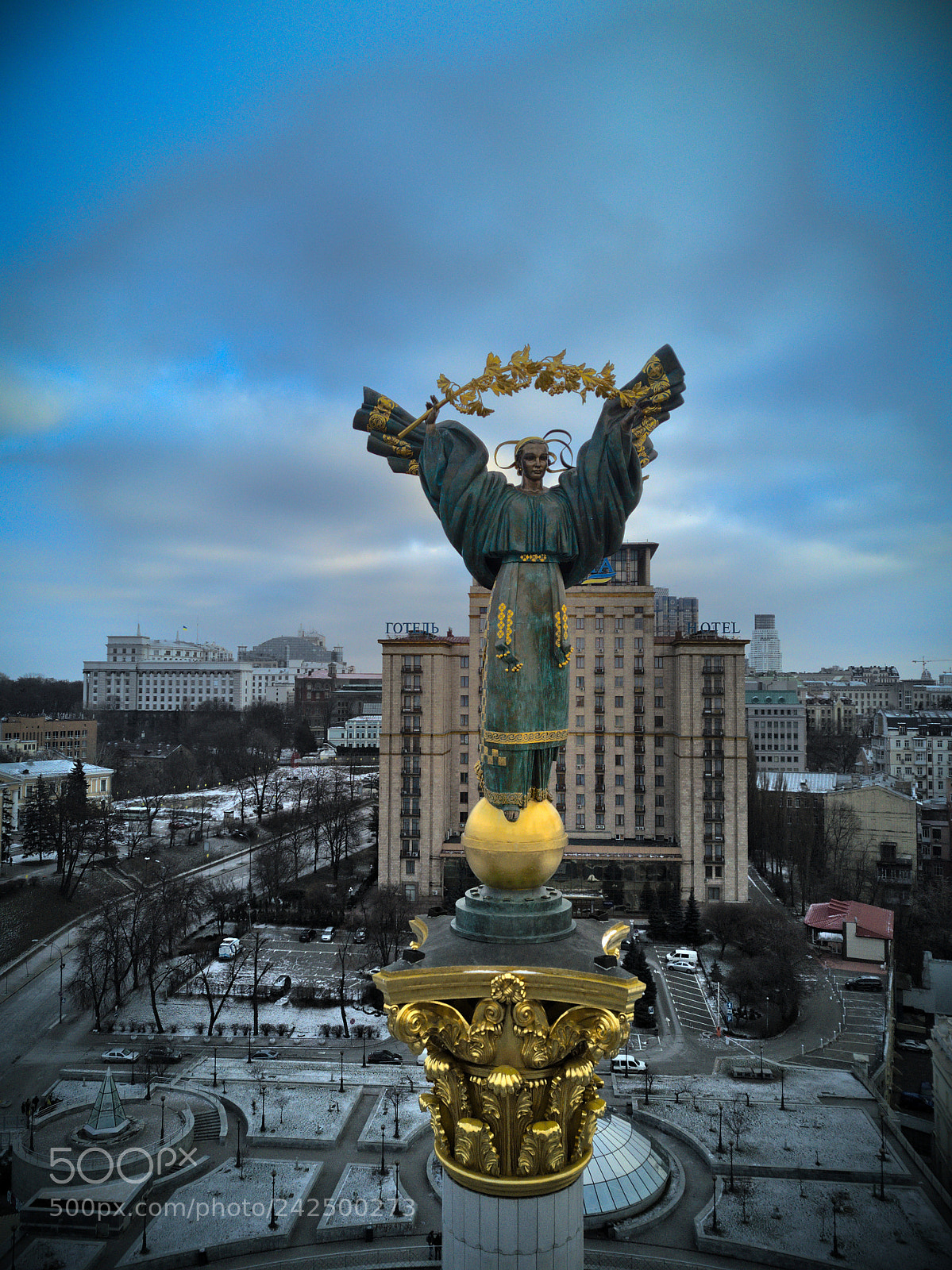 DJI FC220 sample photo. Statue of berehynia photography