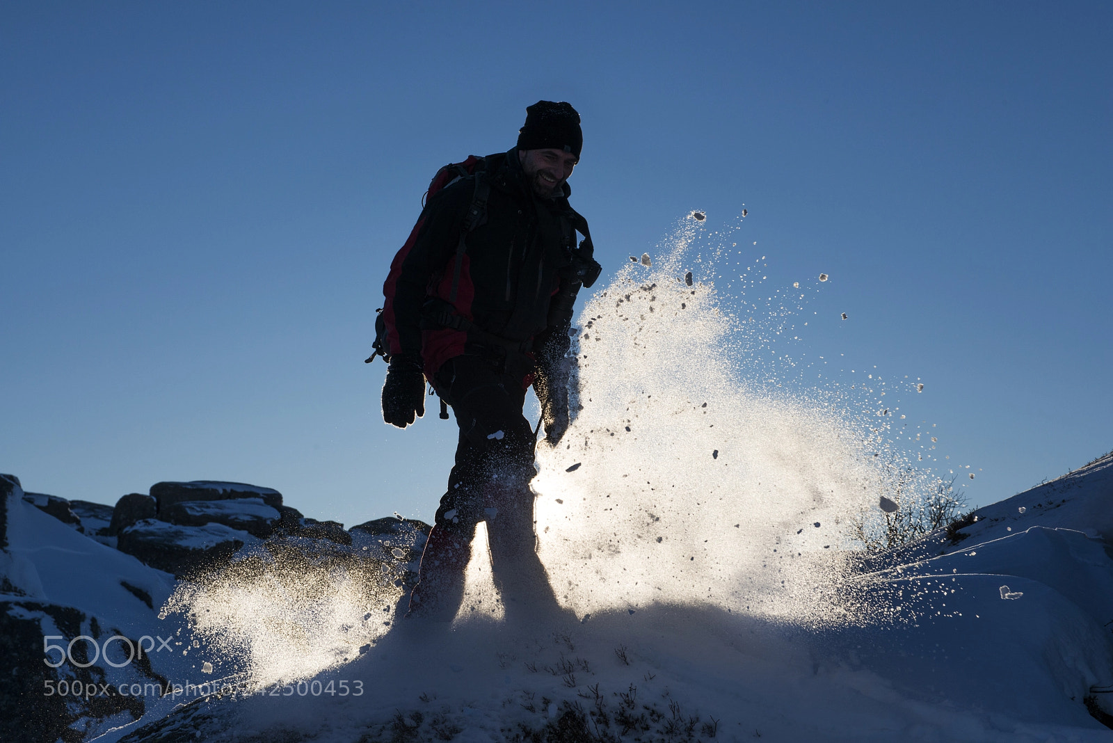 Nikon D800 sample photo. Hiking in the snow photography