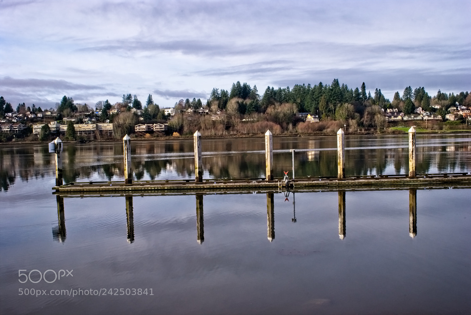 Nikon D60 sample photo. Winter pier reflections. photography