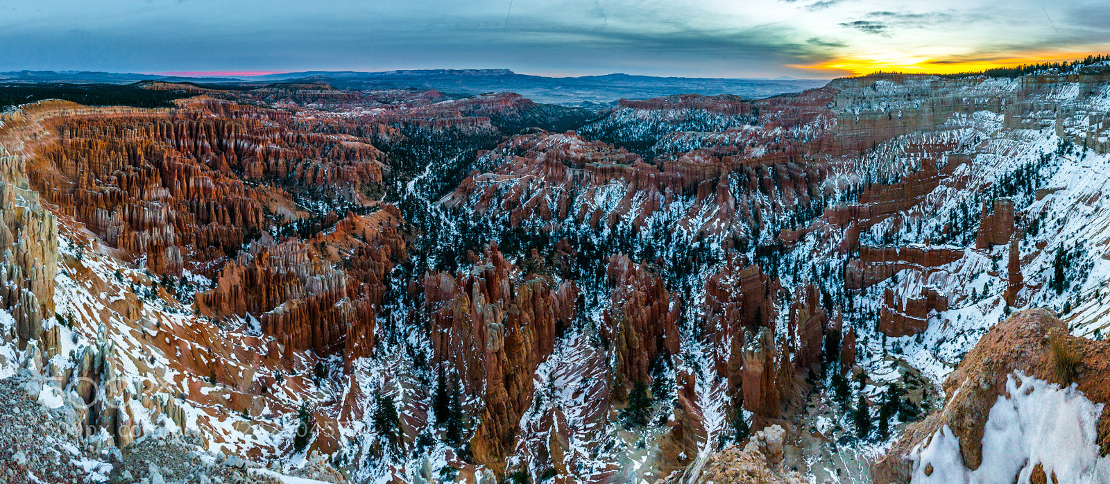 Nikon D800 sample photo. Sunrise on snowy bryce photography
