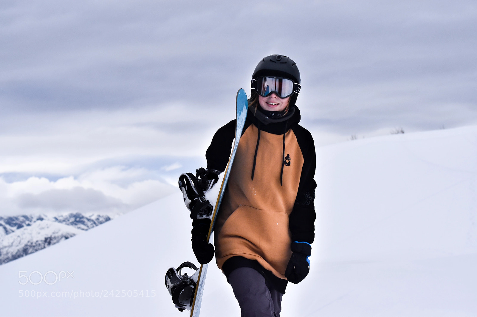 Nikon D5500 sample photo. Snowboarding girl photography