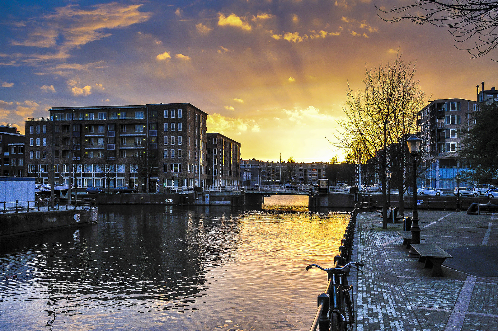 Nikon D90 sample photo. Sunset in amsterdam photography