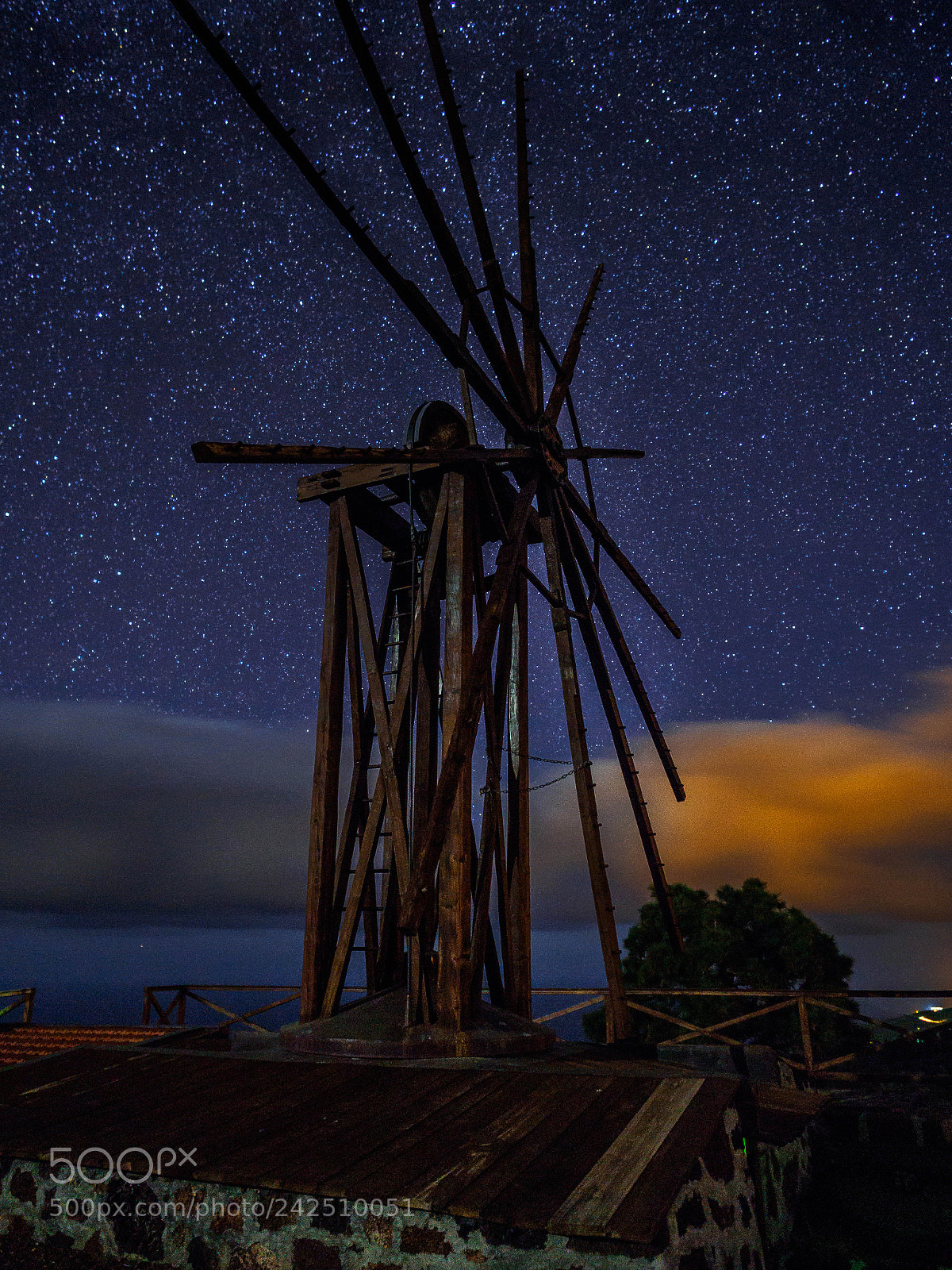 Olympus OM-D E-M10 sample photo. Mill at night photography
