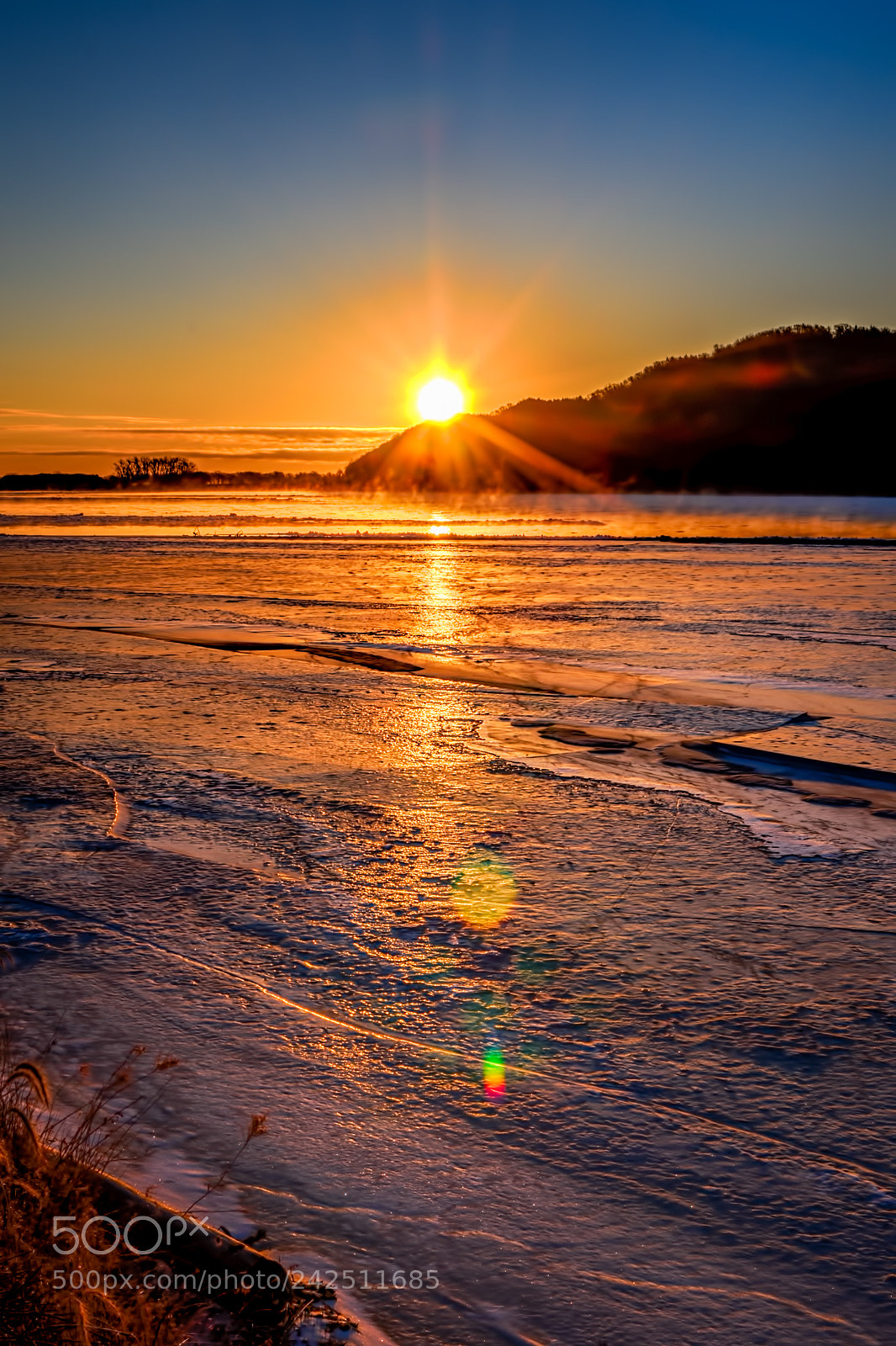 Nikon D500 sample photo. Missouri river sunrise 1.13.2017 photography