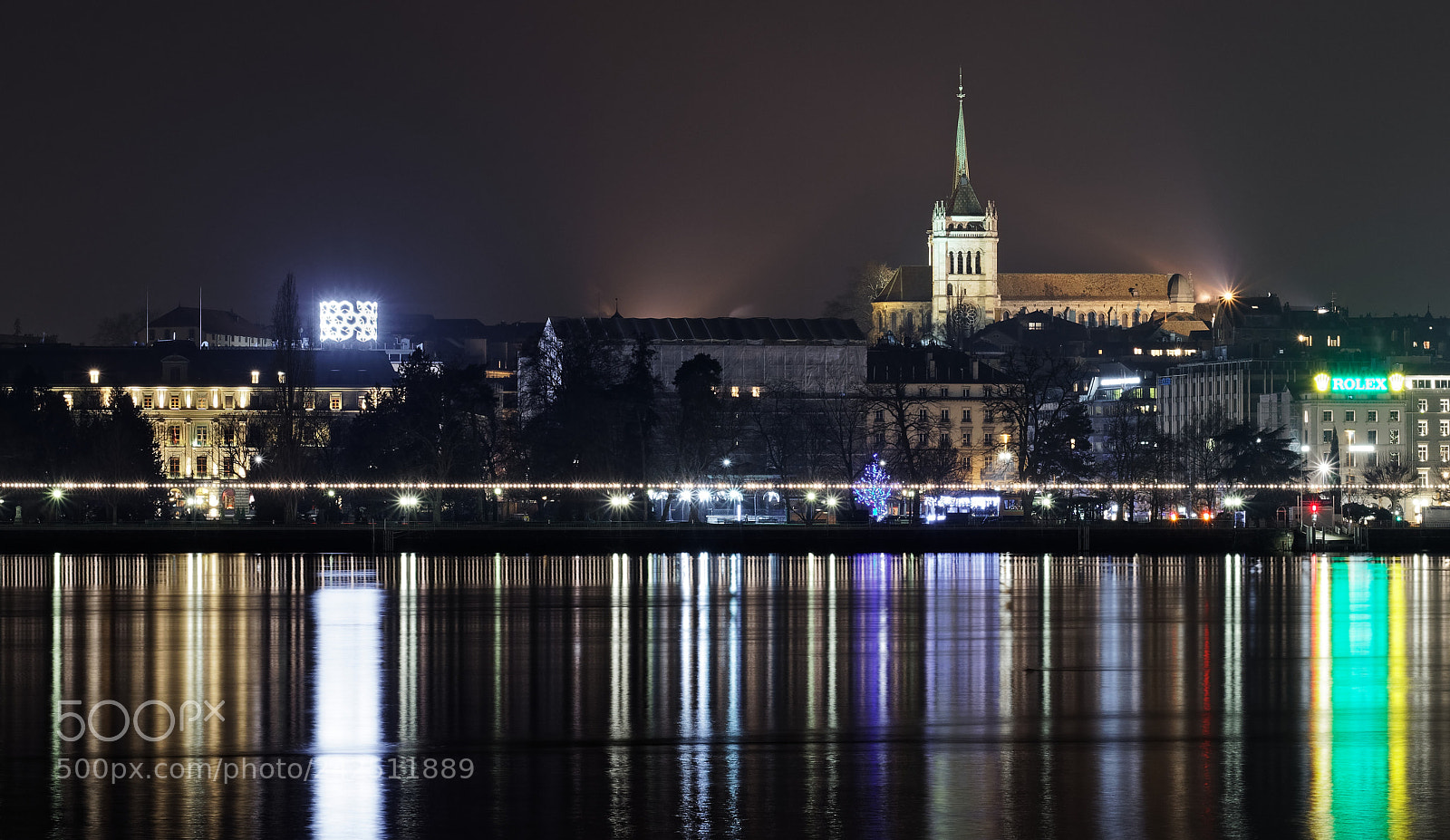 Canon EOS 80D + Canon EF 50mm F1.8 STM sample photo. Geneva by night photography