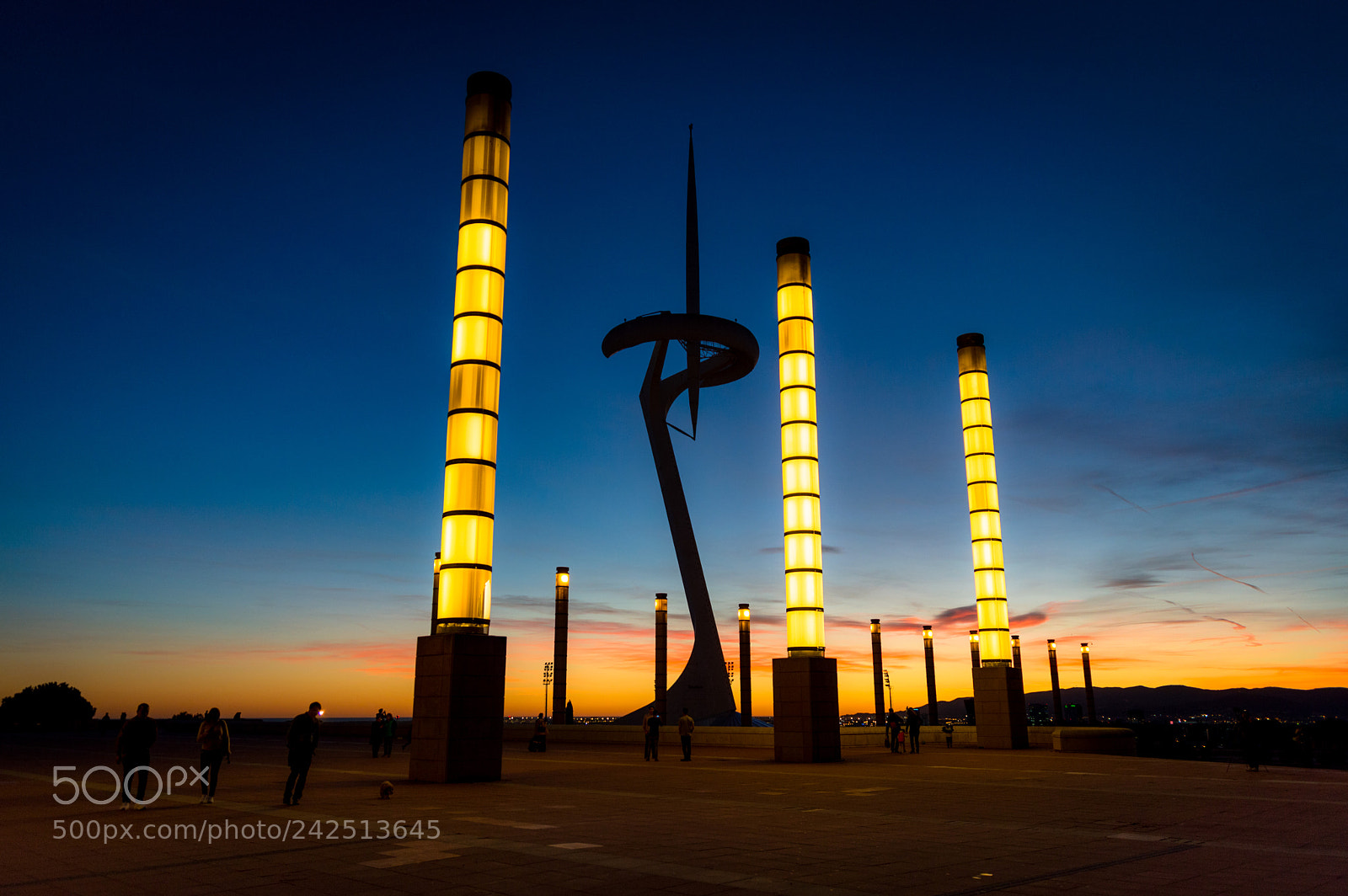 Nikon D3200 sample photo. Sunset at olympic stadium photography