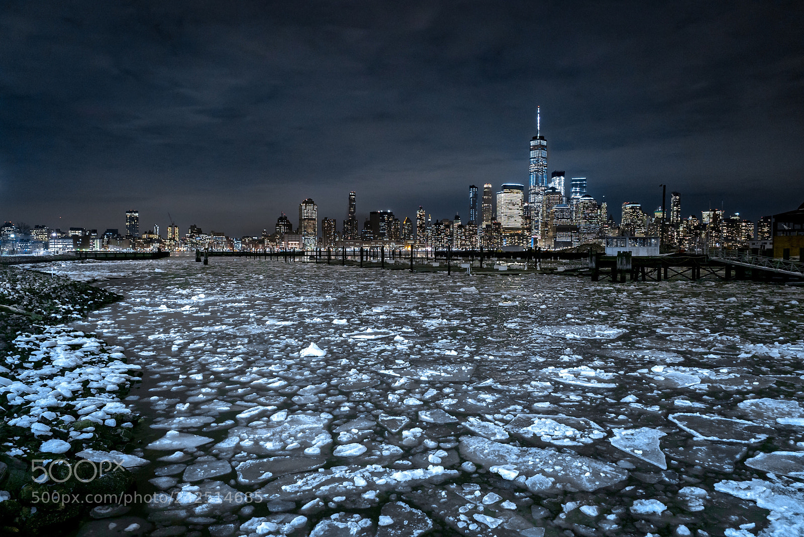 Sony a7S II sample photo. Hudson river frozen photography