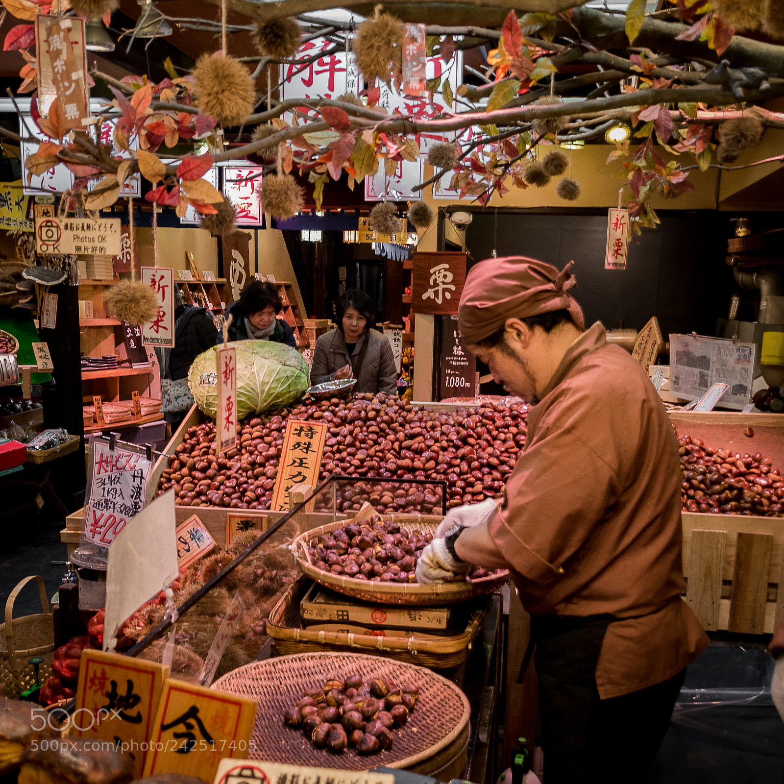 Nikon D5500 sample photo. Nishiki market kyoto photography