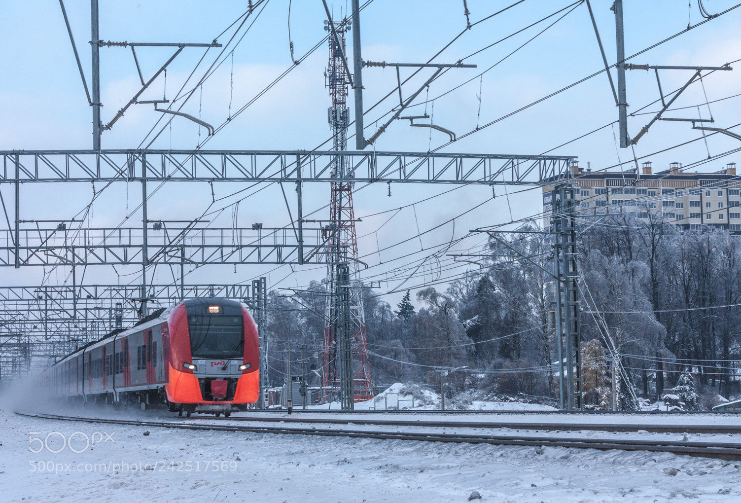 Canon EOS 450D (EOS Rebel XSi / EOS Kiss X2) sample photo. Winter train photography