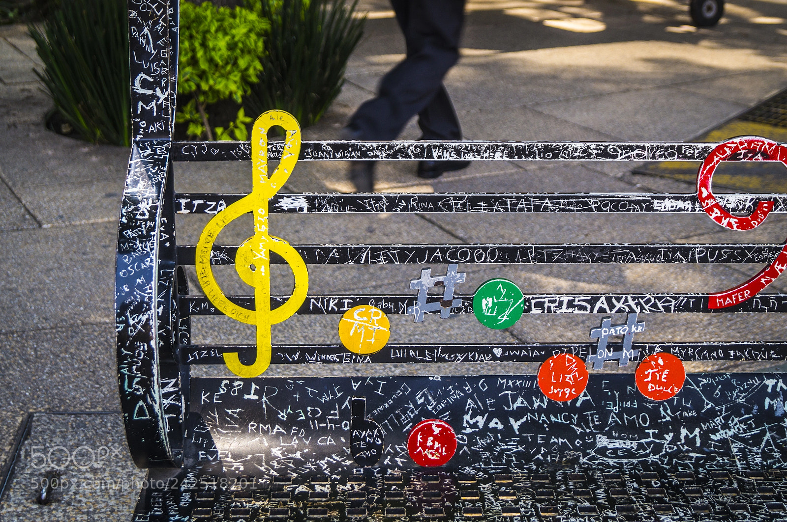 Sony SLT-A57 sample photo. Musical bench photography