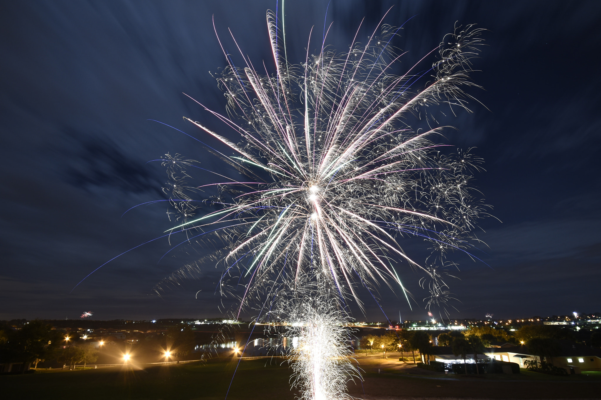 Sigma 10-20mm F4-5.6 EX DC HSM sample photo. Fireworks over a clermont skyline photography