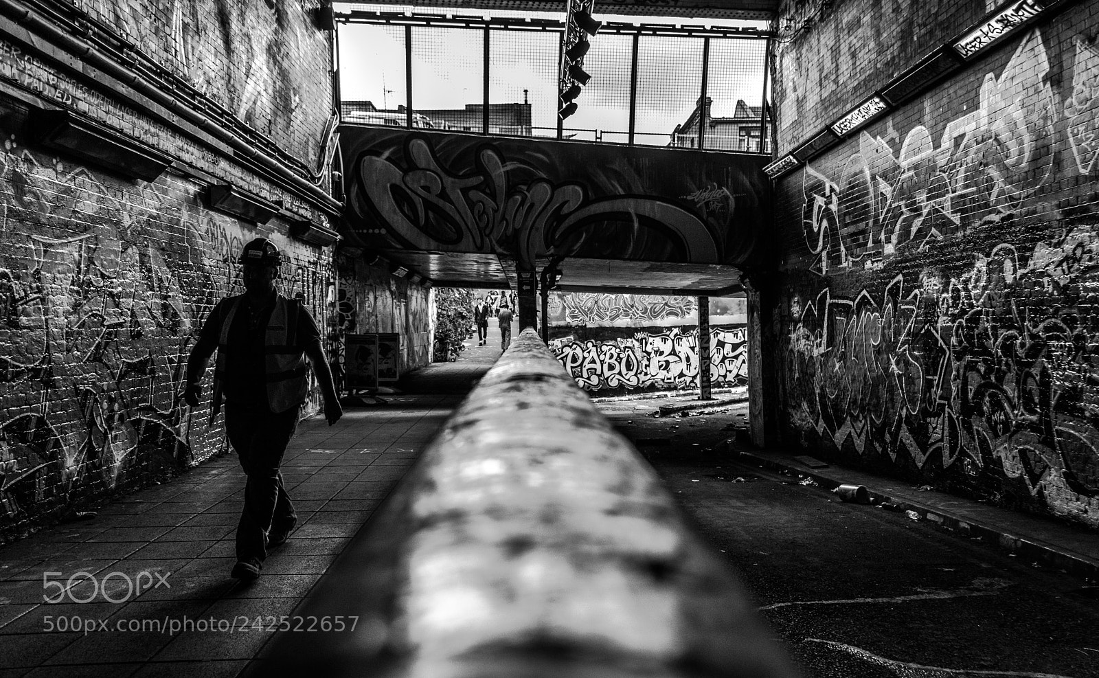 Nikon D3200 sample photo. Construction worker walking down photography