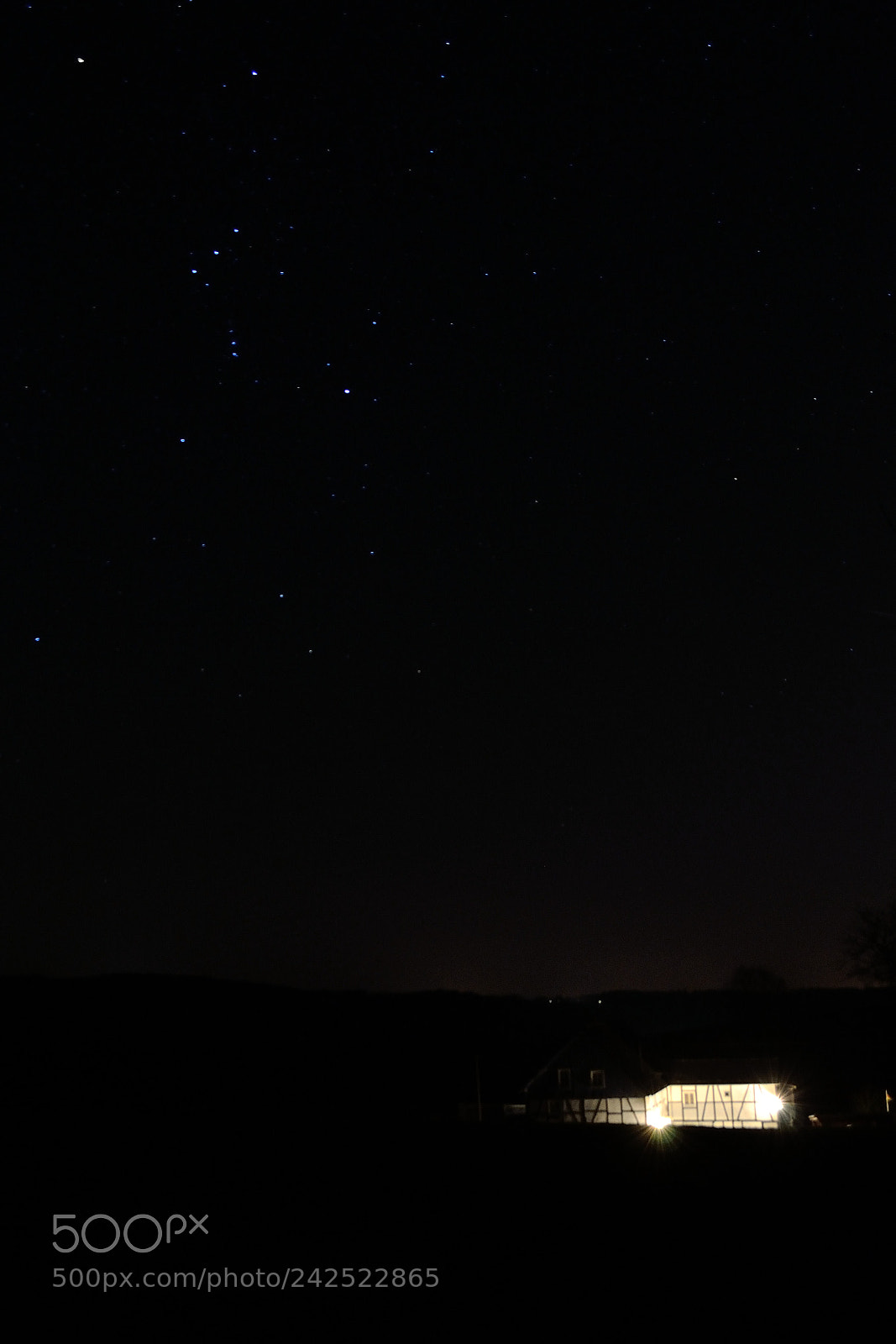Nikon D3100 sample photo. Farm under orion photography