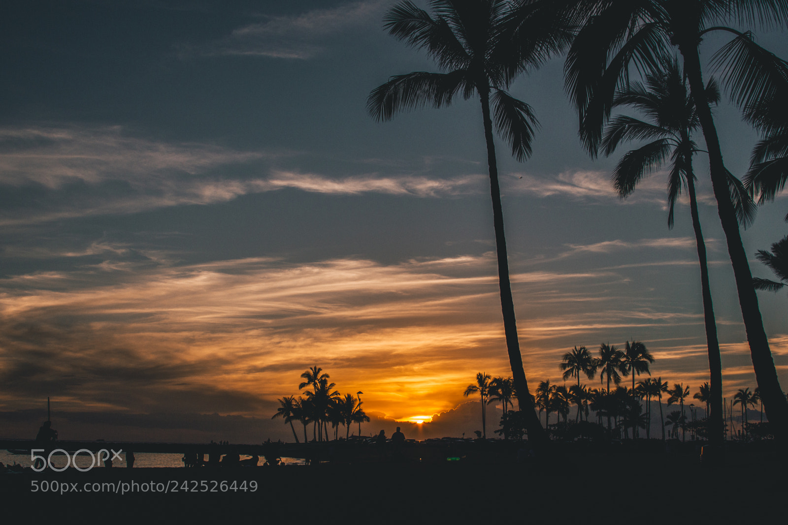 Canon EOS 550D (EOS Rebel T2i / EOS Kiss X4) sample photo. Waikiki beach sunset, honolulu photography