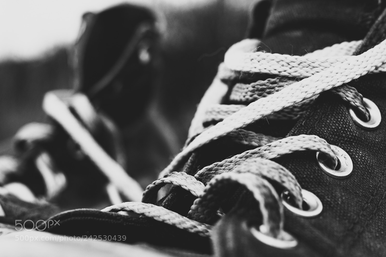Sony SLT-A68 sample photo. Black and white sneakers photography