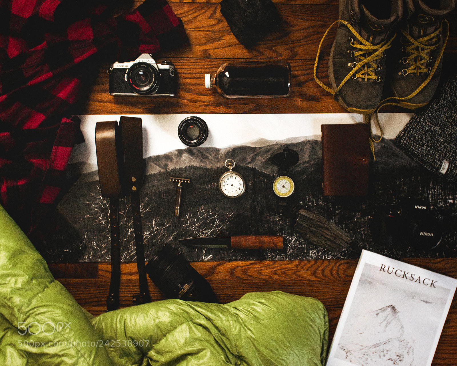 Nikon D5600 sample photo. Adventure flatlay photography