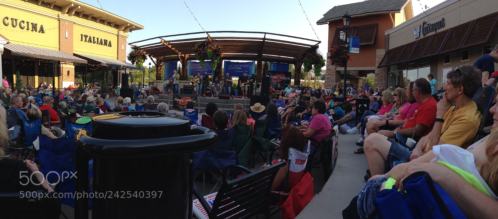 Apple iPhone 5 sample photo. Village point concert panoramic photography