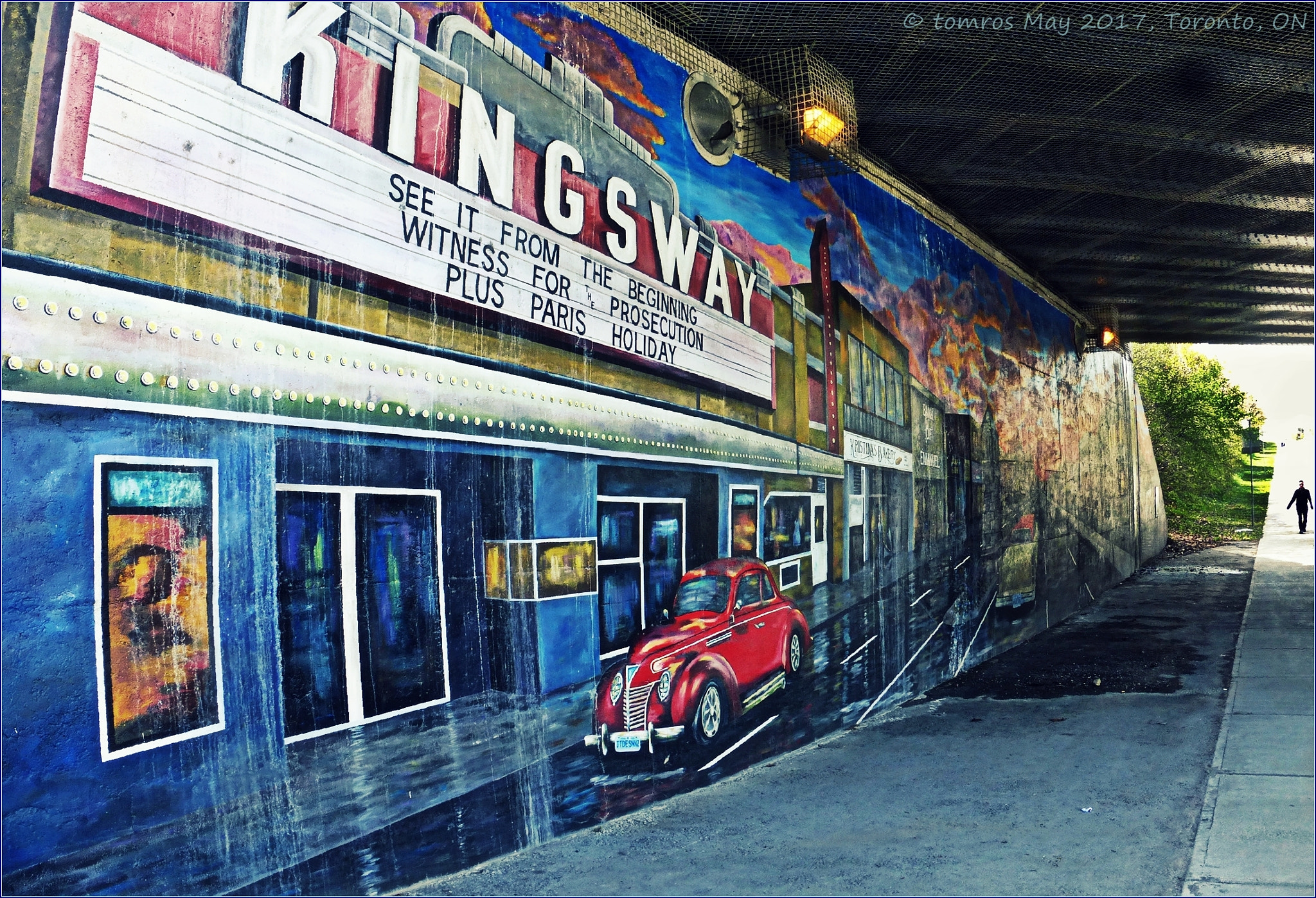 Panasonic Lumix DMC-ZS25 (Lumix DMC-TZ35) sample photo. Kingsway theatre mural. royal road underpass. photography