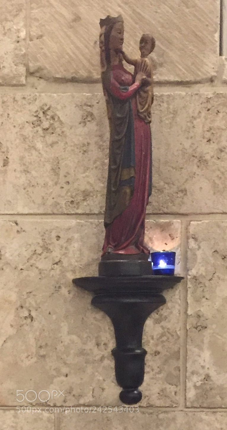 Apple iPhone 6 sample photo. Ancient spanish monastery- virgin photography