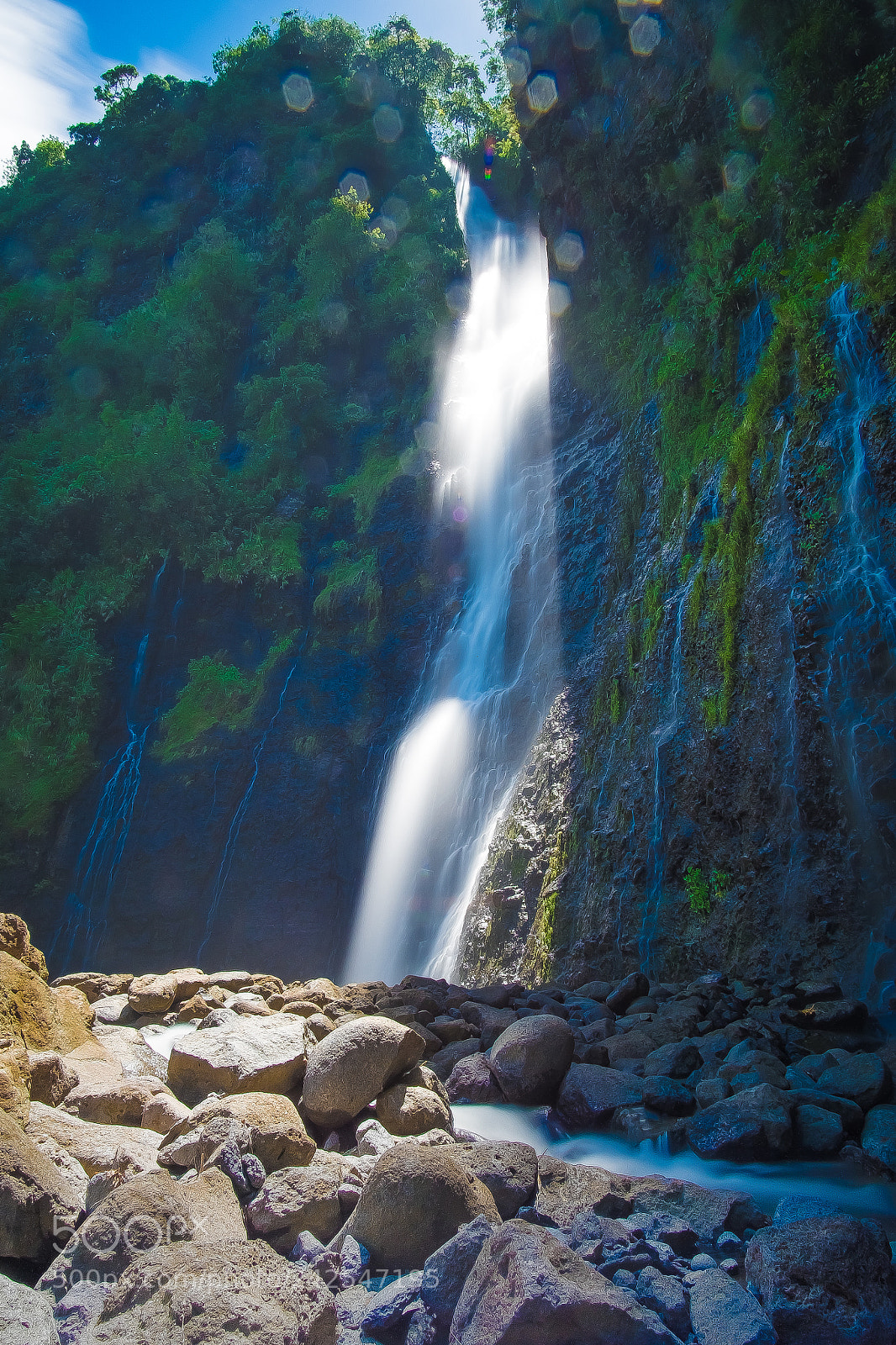 Fujifilm X-T1 sample photo. Cascade en contre jour photography