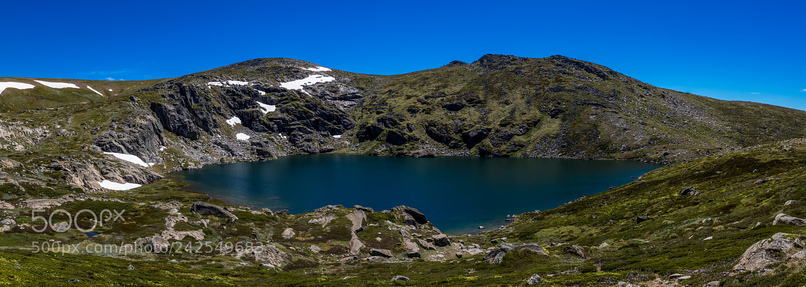 Canon EOS 7D Mark II sample photo. Blue lake panorama photography