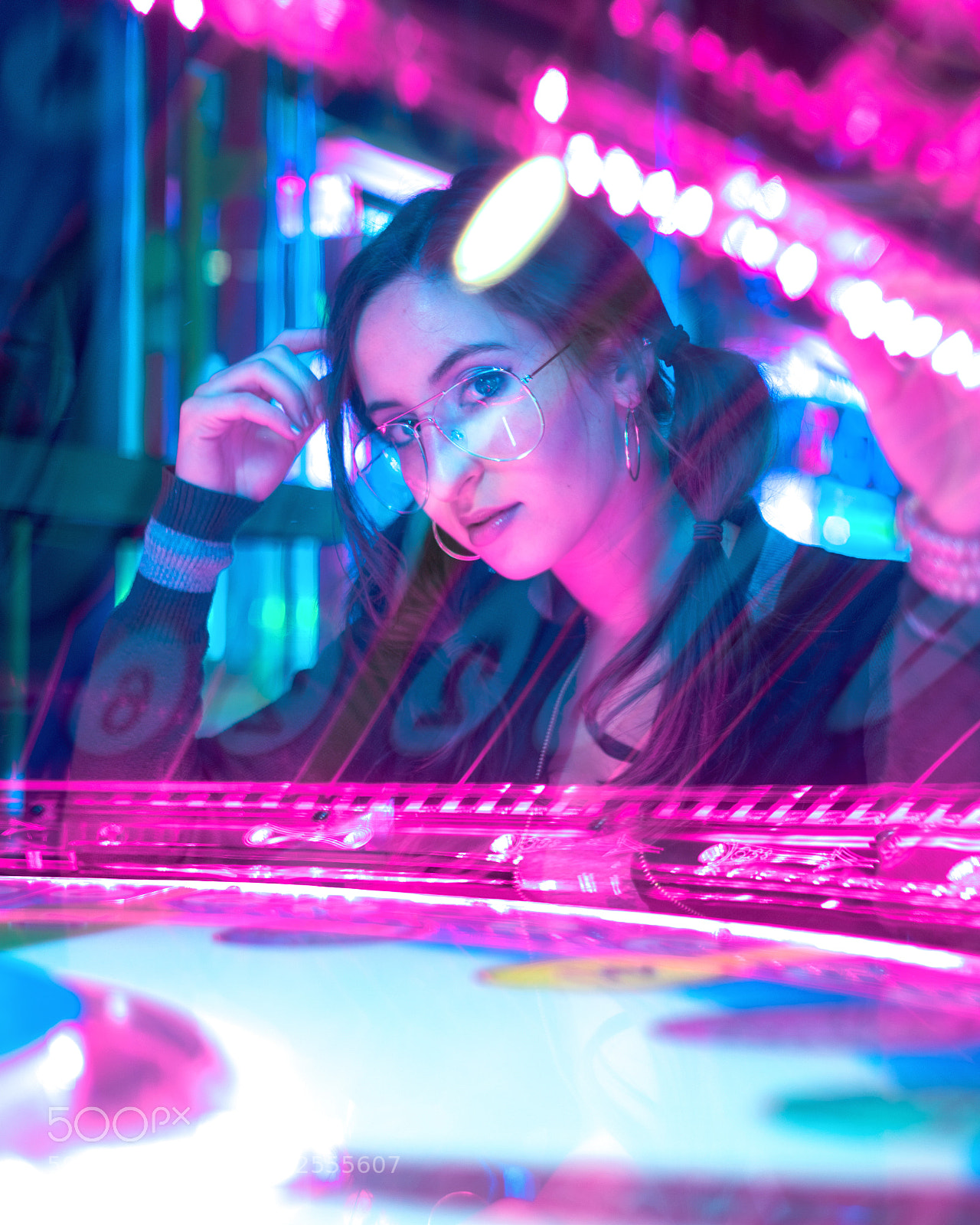 Sony a7 II sample photo. Neon arcade photography