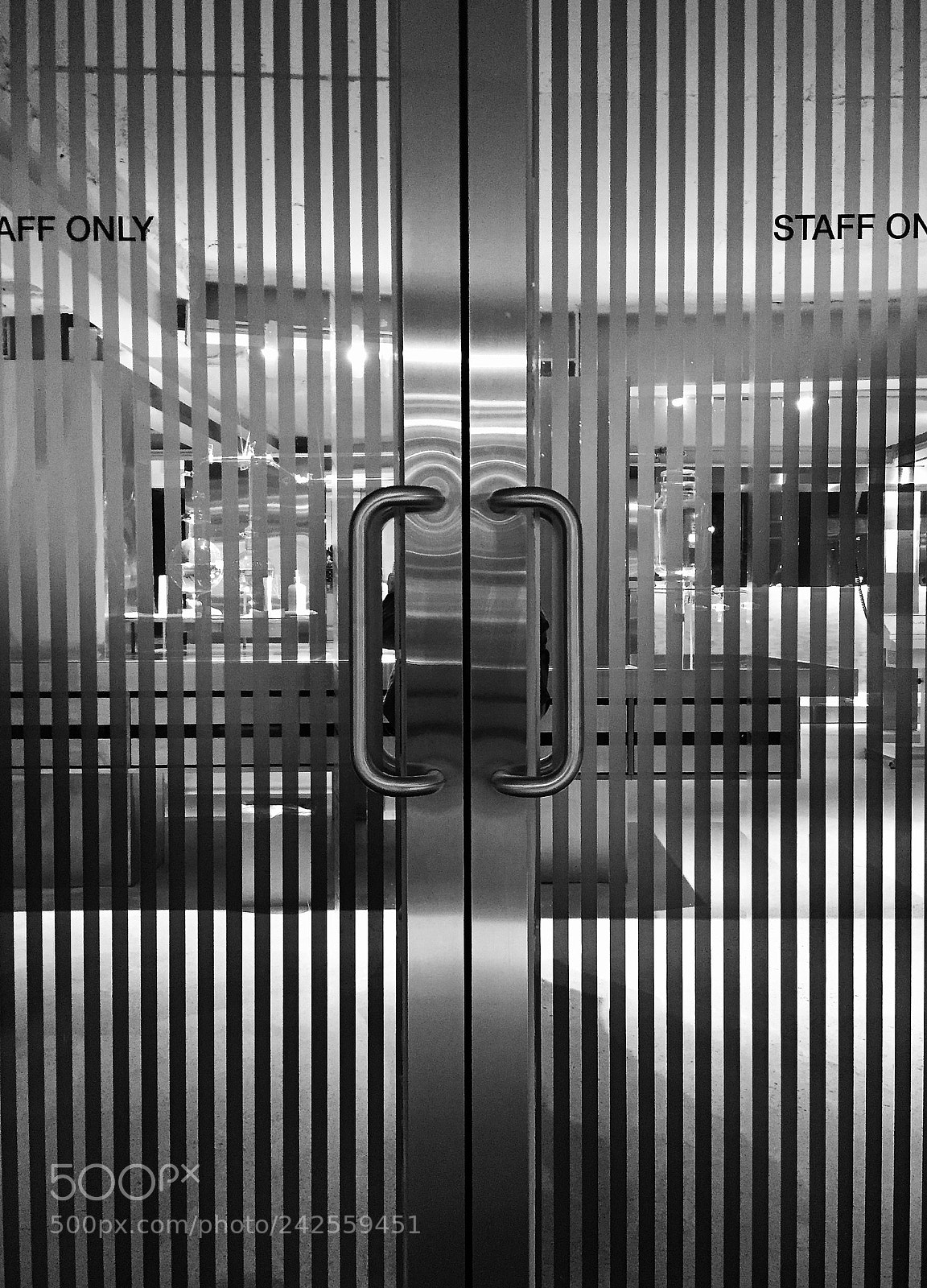 Apple iPhone 6 sample photo. Metal stripe door photography