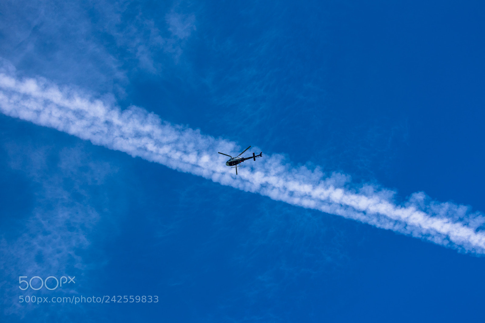 Nikon D3400 sample photo. Helicopter in the chemtrail photography