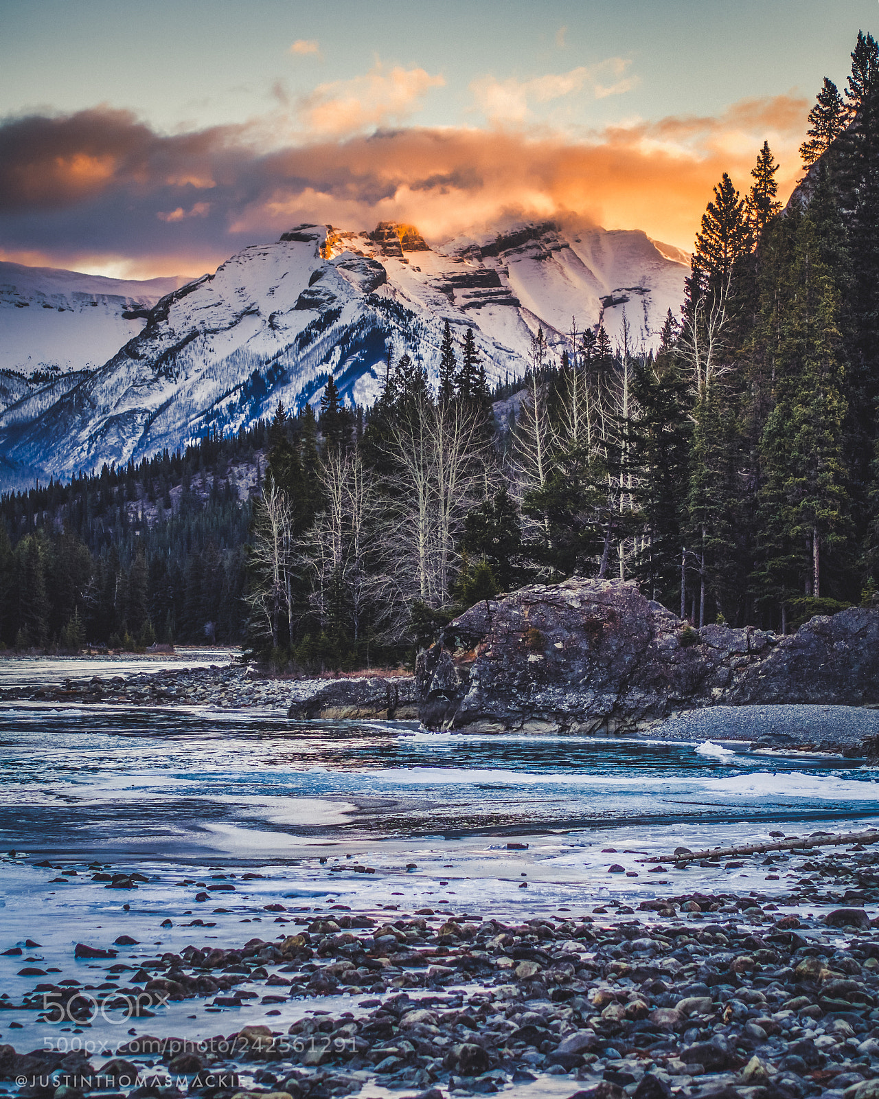Olympus OM-D E-M5 sample photo. Banff sunrise photography