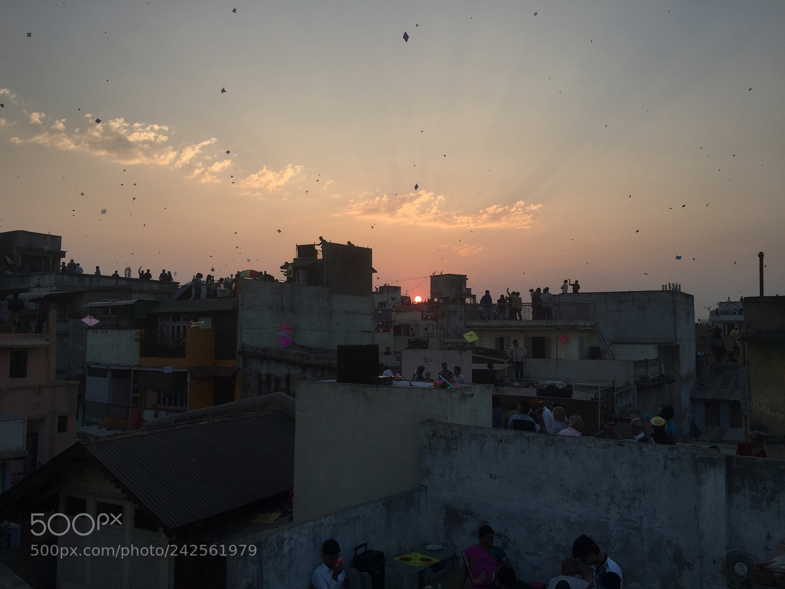 Apple iPhone 6 Plus sample photo. Kite flying at sunset photography