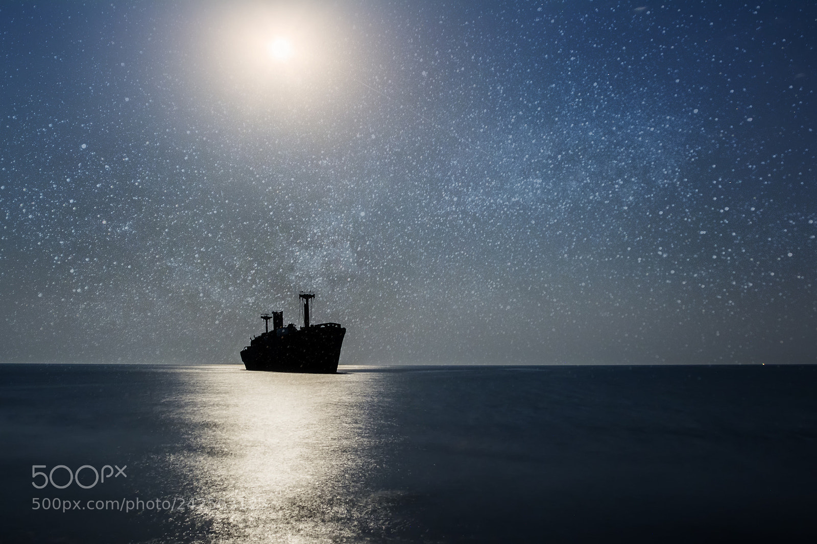 Nikon D7100 sample photo. Moon light way photography