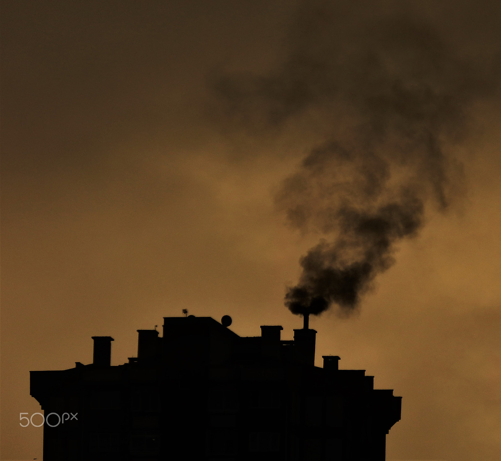 Olympus SZ-10 sample photo. Roof and smoke photography