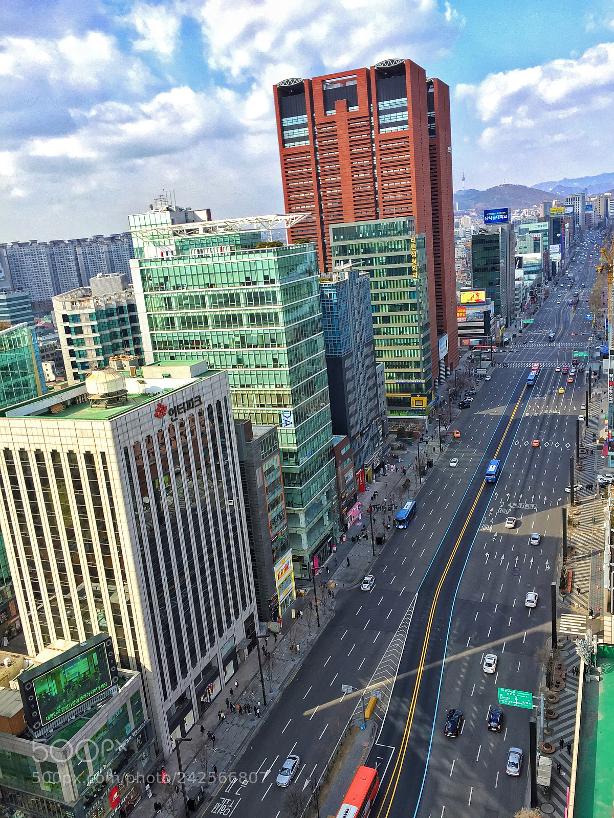 Apple iPhone 6 sample photo. Gangnam road building photography