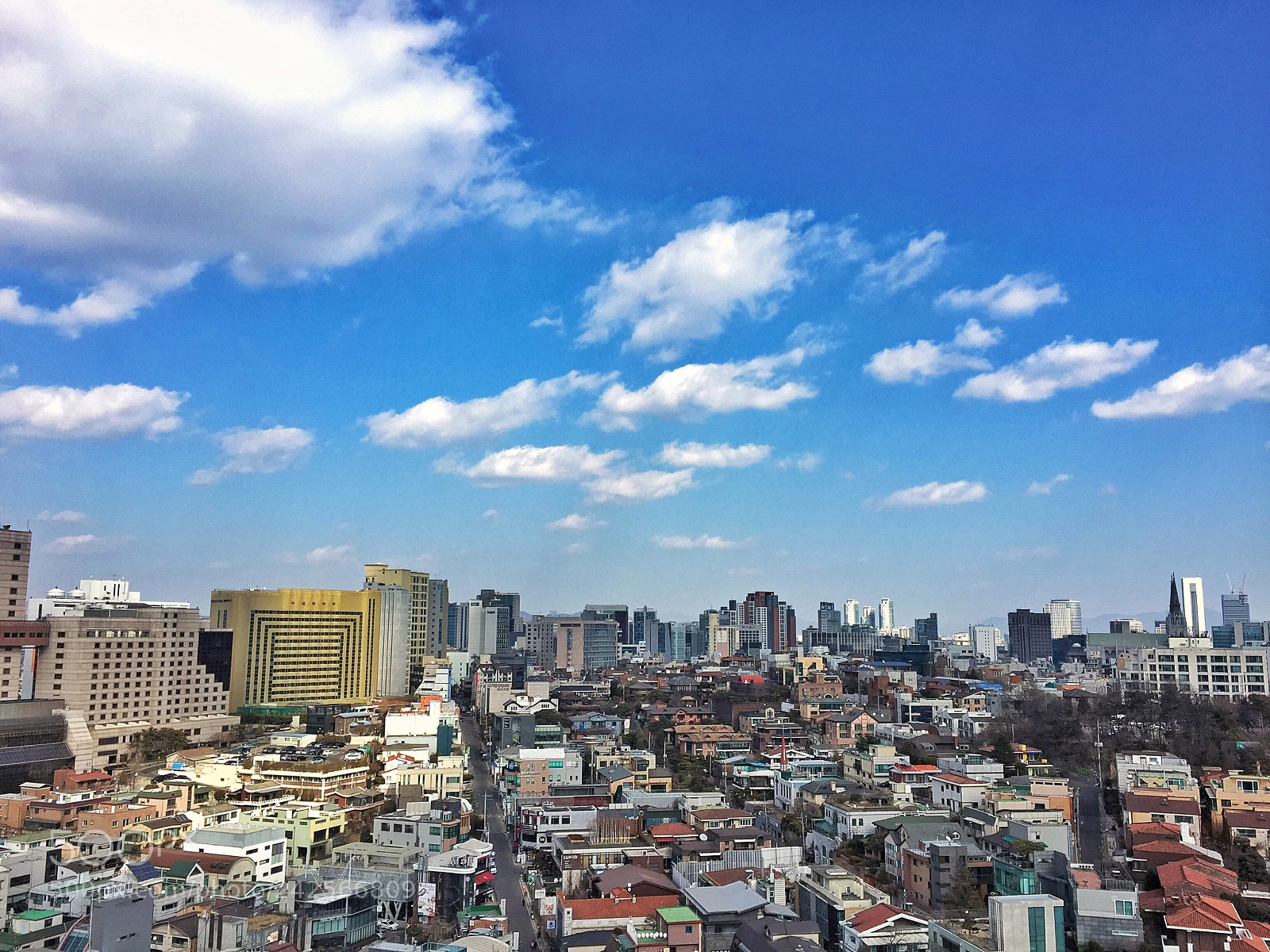 Apple iPhone 6 sample photo. Seoul downtown sky photography