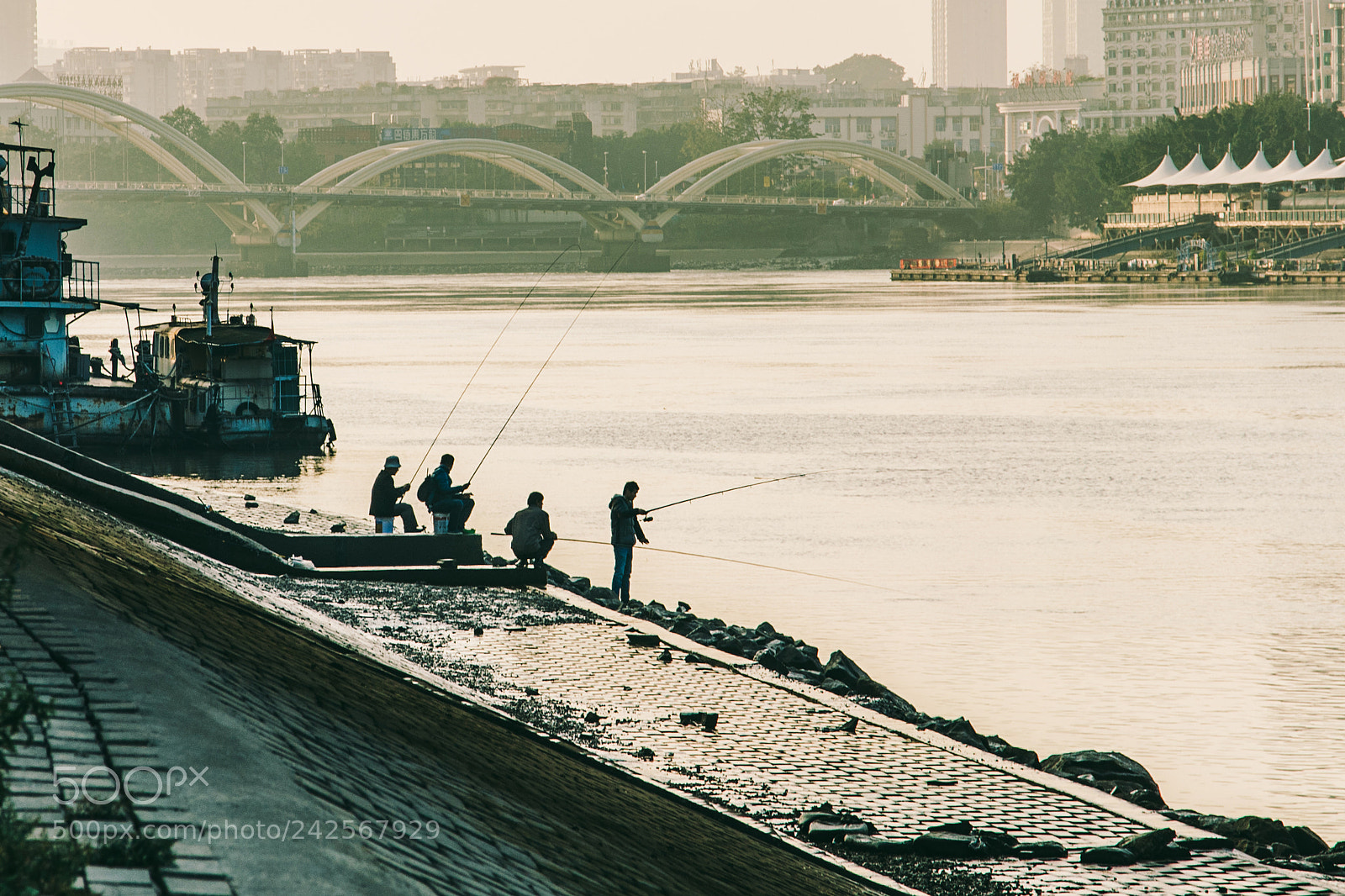Sony a7 sample photo. Fishermen 闽江垂钓者 photography