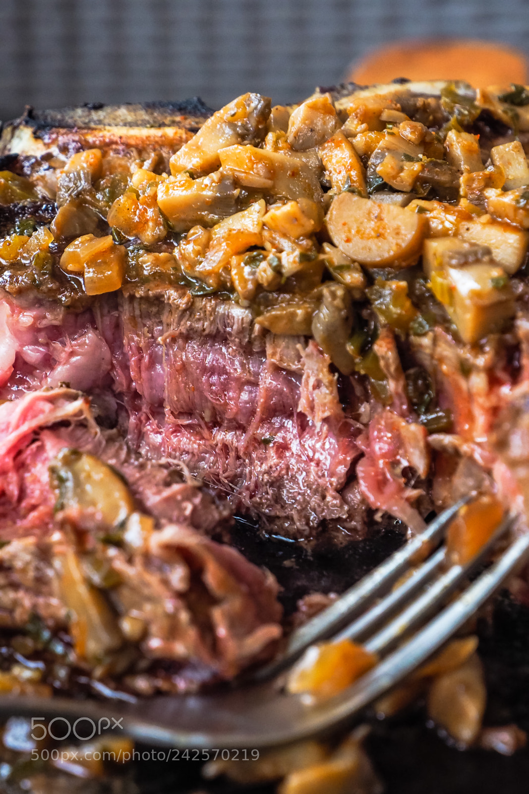 Olympus OM-D E-M5 II sample photo. T-born steak photography