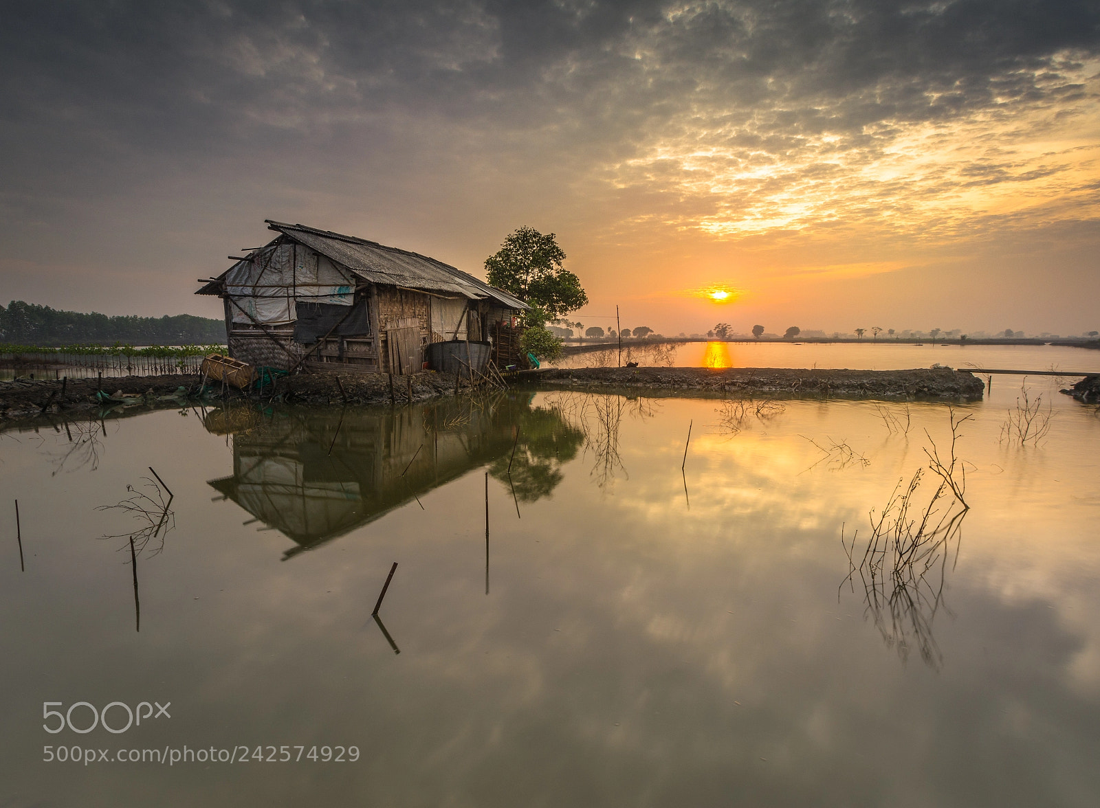 Nikon D7100 sample photo. Reflection of hut photography
