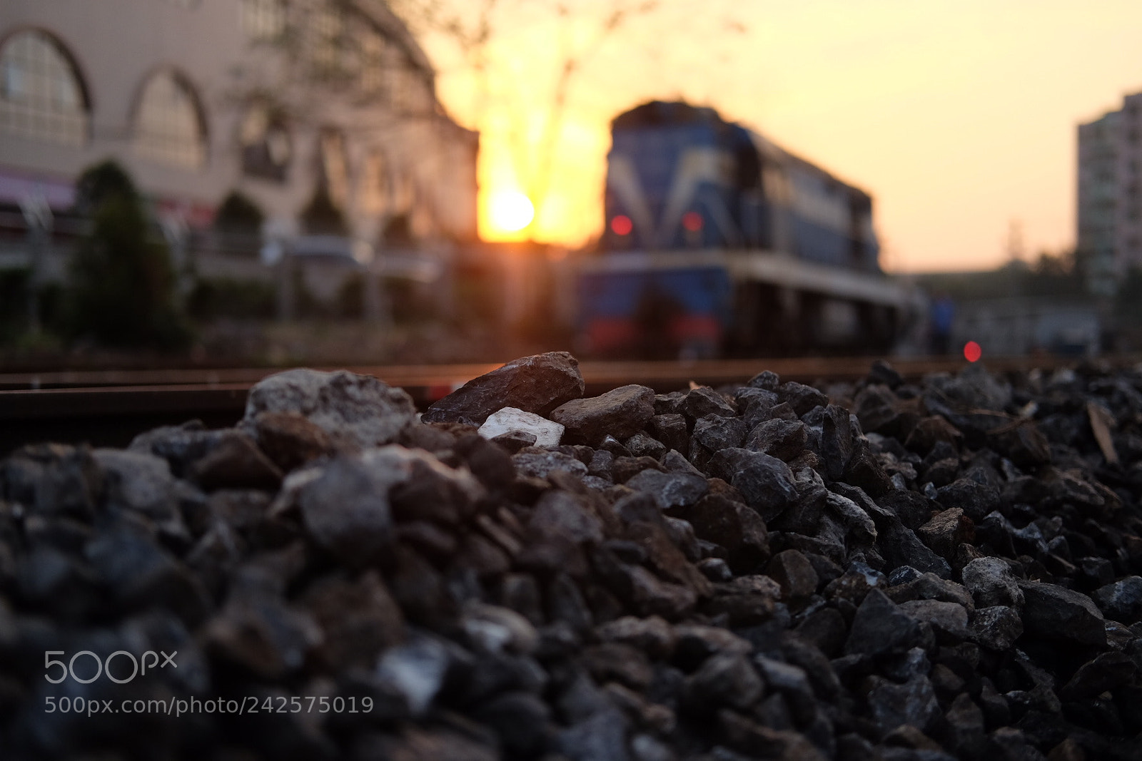 Fujifilm X-T1 sample photo. Sunset train photography