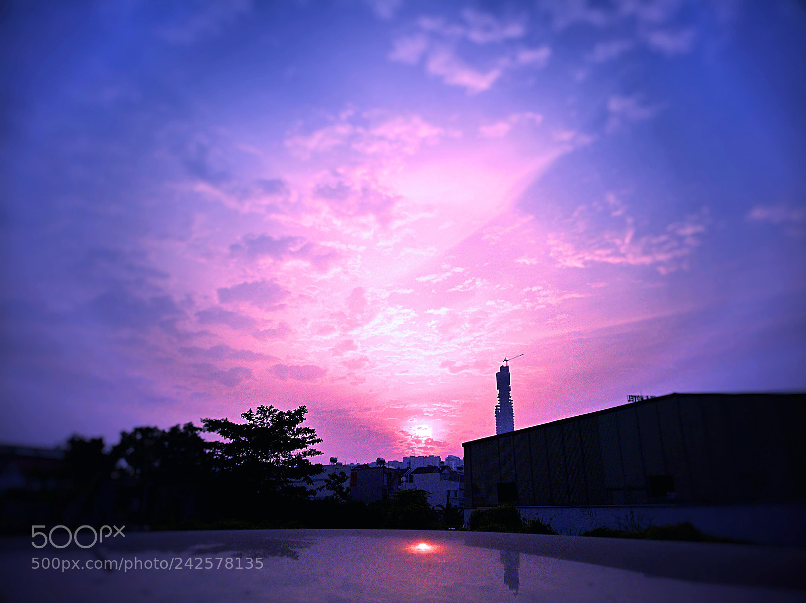 HUAWEI nova 2i sample photo. Purple sky photography