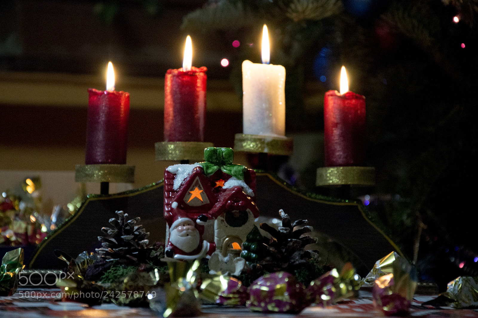 Nikon D3200 sample photo. Advent candles photography