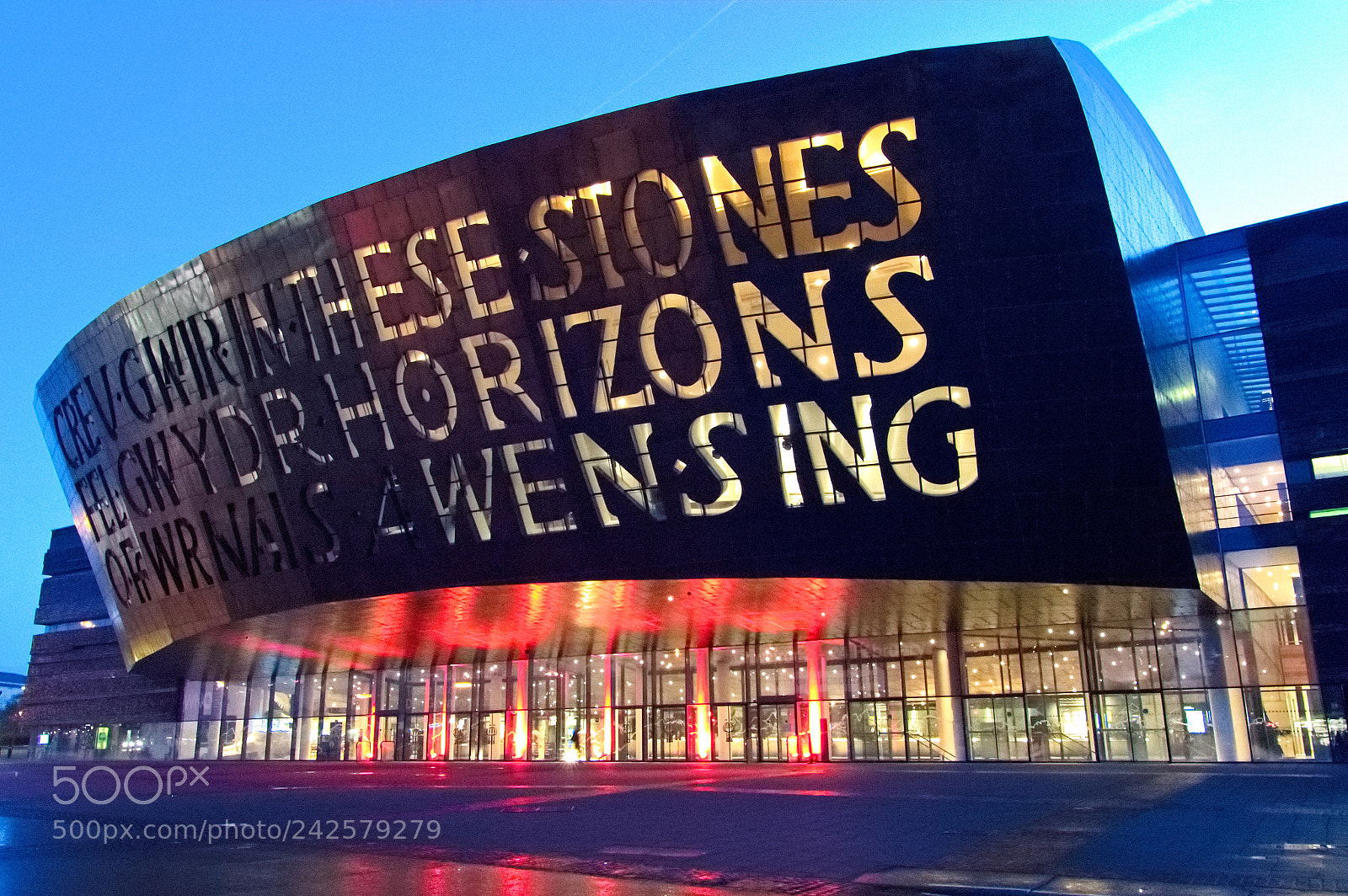 Nikon D3200 sample photo. Wales millennium centre photography