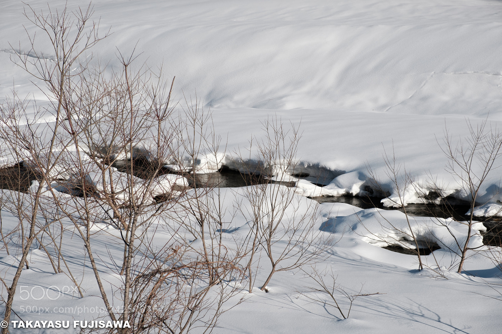 Fujifilm X-T20 sample photo. Snow&river photography