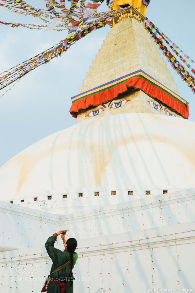 Fujifilm X-Pro1 sample photo. Boudha stupa photography