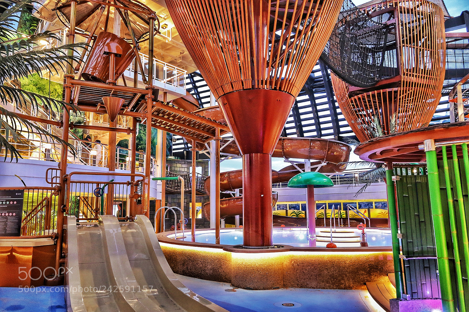 Canon EOS 7D Mark II sample photo. Aquapark on a cruiseship photography