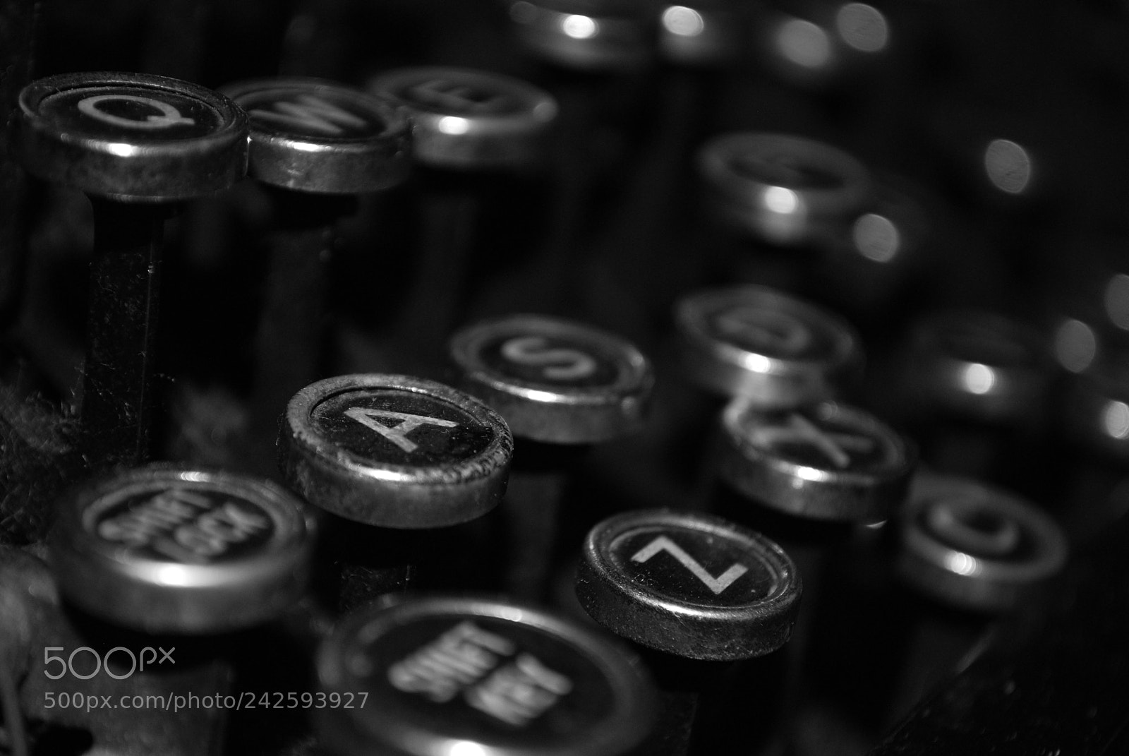 Nikon D60 sample photo. Typewriter photography