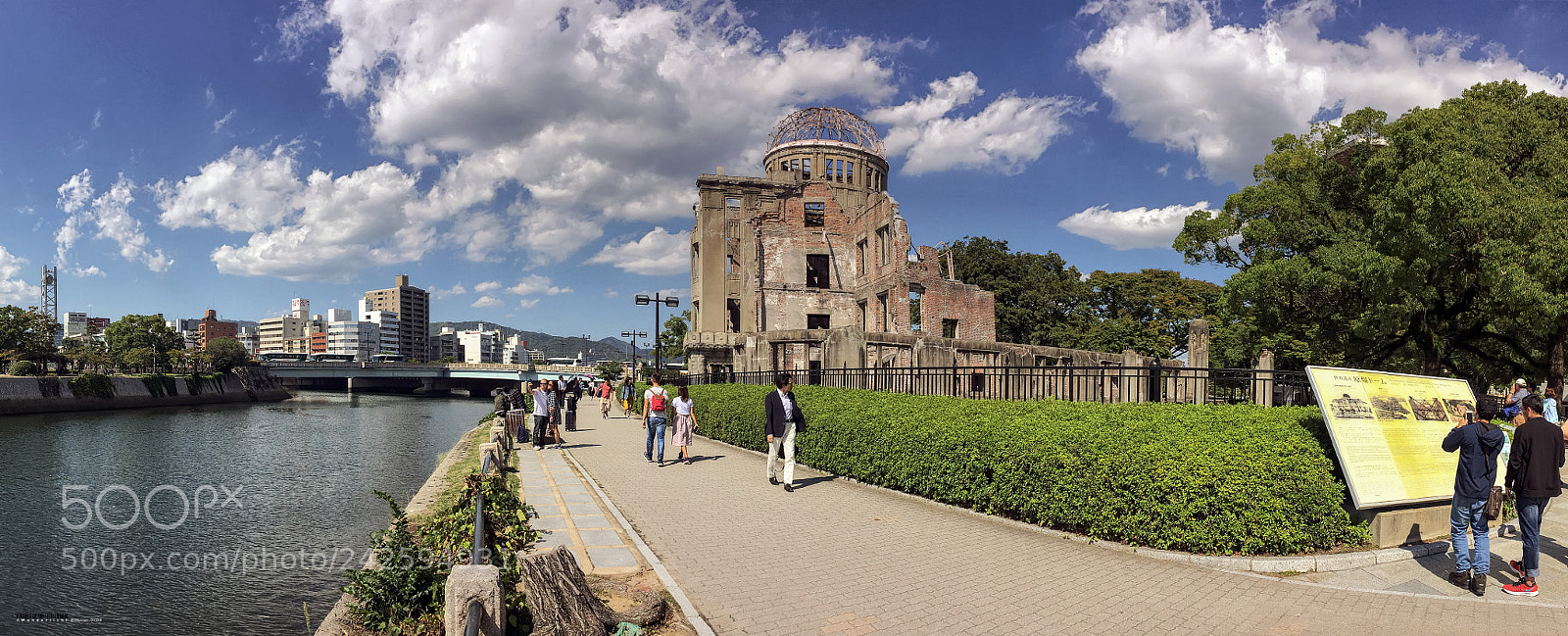 Apple iPhone 6s sample photo. Hiroshima peace memorial (panorama) photography